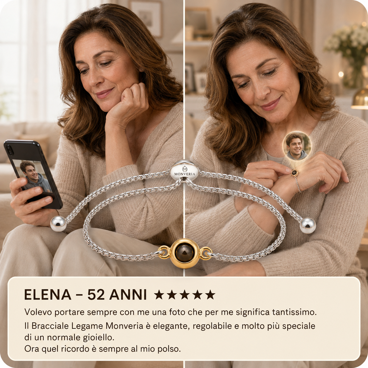 MONVERIA™ | Bracciale Legame Personalizzato con Foto