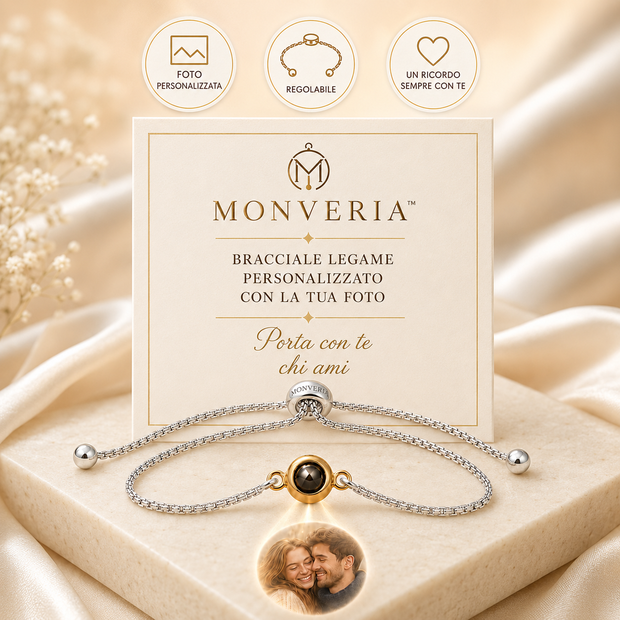 MONVERIA™ | Bracciale Legame Personalizzato con Foto